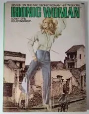 Bionic Woman Adventure Coloring Book #15011 1976-Lindsay Wagner-TV series-Mint