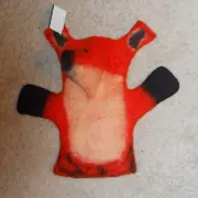 Hand Puppet Fox Animal Red Poly fiber 12" Kids Child Play New