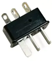 0383302203 3 Position Plug, Male Blades Connector Solder Panel Mount