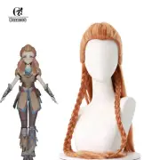 Genshin Impact Aloy Cosplay Wigs Brown Braided Wigs for Women Halloween Wig Hair