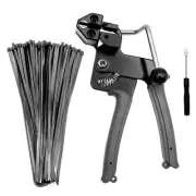 Metal Zip Ties Cutter with 100PCS Cable Tie for Self-Locking Zip Ties Black D2O9