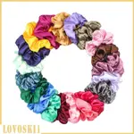 丸子精選SET OF 20 SATIN HAIR SCRUNCHIES BOBBLES HAIR BANDS ELAST