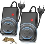 babikeen Marten Deterrent with LED Flash Light, Marten Repellent with Plug, Area of Application Approx. 40-50 m², Marten Trap, Ultrasonic for Attic, Barn, Garage, Basement, Pack of 2