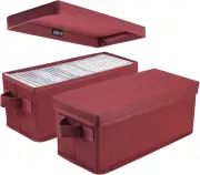 CD Storage Boxes Pack of 2 DVD CD Case Storage Container Holds 30 Cds