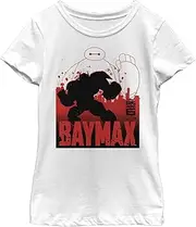 [Disney] Big Hero Six Series Baymax SIL Girl's Solid Crew Tee