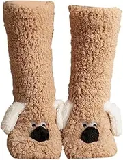 [APLVFFZH] Ladies Plush Socks for Home Use with Animal Design