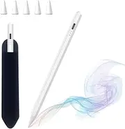 Pencil for Apple, Stylus Pen for iPad 2018-2025, Fast Charge, Palm Rejection and Tilt Sensitivity for iPad 11 A16/10/9/8/7/6, Mini 6/5, Air 5/4/3/M2/M3, Pro 3/4/5/6/M4 Generation (White)