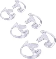 3 Pair Two Way Radio Ear Mold Replacement Earpiece Insert for Acoustic Coil Tube Earbud (Transparent)