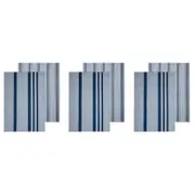 3x 2pc Davis & Waddell Ellis Cotton Tea Towel Dish Cloth 50x70cm Blue/WHT Stripe