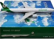 Pre-Built Model Aircraft 1:400 Scale Miniature Airliner Model for EVA Air B777-300ER B-16740 Die-cast Metal Model Collectible Aircraft Miniature Airplane Model