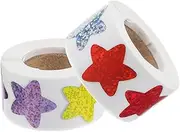 GRADENEVE 2 Rolls Self Adhesive Pentagram Reward Stickers for School Supplies Kindergarten Motivational Labels High Definition Printed for Crafts and Decorations