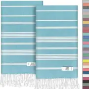 Hand Towels - Set of 2 | 18" x 30" - Decorative Turkish Hand Turquoise Sultan
