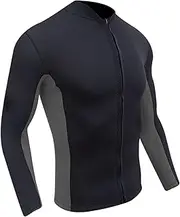 Zxpjkyu 2mm Neoprene Jacket Women Wetsuit Tops Adult Girls Surfing Wetsuit Long Sleeve Sport Jacket