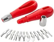 Peakloong Linoleum Cutter Set, 2 Sets Craft Cutters with 6 Assorted Blades for Cutting and Crafting, Carvings, DIY Craft