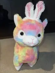 Hug & Luv Donkey w/ Rabbit Ears Stuffed Animal Plush Toy Tie-Dye 15" Tall