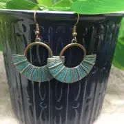 2” Bronze-tone Earring Set Bohemian Retro Drop Dangle Hook New Free Ship 7112