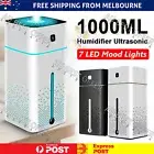 1L Ultrasonic Air Humidifier Mist Aroma Diffuser Oil Purifier LED Light USB AUS