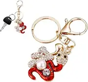 Snake Keychain 2025, Year of the Snake Keychain, Snake Year Rhinestone Keychain with Ring Clasp, 2025 Cute Keychain, Purse Pendant, Purse