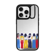 iPhone 16 Pro Mirror Ring Stand Case MagSafe Compatible Friends