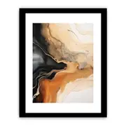 Brown Black Abstract Framed Art Framed print Art Poster