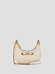 GUESS Women's White Sela Mini Crossbody Hobo Bag