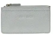 Pierre Cardin RFID Leather Coin Purse Wallet w/ Keyring in Silver