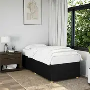 vidaXL Bed Frame without Mattress Black King Single Fabric