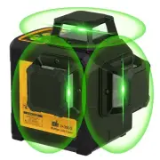 Self Leveling Laser Level Tool, 3x360 Line Lasers, 12 Lines Green Beam Levele...