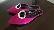 Proenza Schouler womens shoes flat mules size 37.5 BRAND NEW Bright Pink