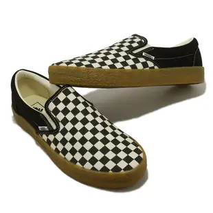 Vans 休閒鞋 V98CF CPS Slip On CPS 黑 白 棋盤格 水洗帆布 生膠底 6353060001