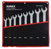 Sunex Tool 9919MA 8 Piece Metric Full Polished V-Groove Combination Wrench