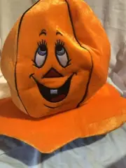 The Beistle Creation Pumpkin Smiley Face Costume Hat Holloween Orange One Size