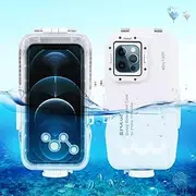PULUZ Diving Case for iPhone 14/14 Pro / 13/13 Pro / 12/12 Pro, Professional Underwater Photography Housings Case [40m/131ft] Underwater Housing Case (for iPhone 13 Pro Max)