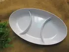 8Pcs Divided Dish Plate 3-Section Snack Serving Plate Wholesale