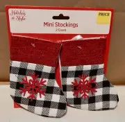 Christmas Mini Stockings 2ea You Choose Type 3” x 5 1/2” By Holiday Style 272M