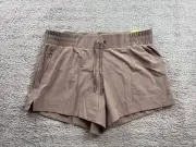 All in Motion Women's Size XXL Active Light Mid Rise Woven Shorts 4" Taupe