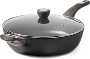 SENSARTE 30cm Deep Nonstick Frying Pan,4.7L Saute Pan with Lid,Large Skillet Pan, Nonstick Cooking Pan, Chef's Pan Cookware Induction Compatible,PFOA Free,for All Stove Tops
