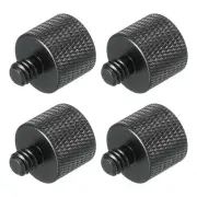 Mic Stand Adapter 1/4 Male x 1/4 Female Camera Screw Thread Adapter Black 4Pack