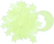 Alasum 201pcs Glow in The Dark Stars and Moon Stickers - Luminous Wall Decal for Kids' Bedrooms - DIY Decorative Room Ornaments in Yellow-Green