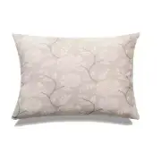 Greige With White Peonies And Polyester Insert Pillow