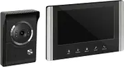 Kvenland Wireless Doorbell Ring with Monitor,720P Smart Door Ring Intercom Camera Bell for Home APP Control Kit, Screw Wall Mount, Night Vision,2-Way Audio,Motion Detection,85° Angle
