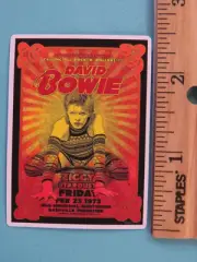 Music STICKER: DAVID BOWIE Ziggie Stardust Poster Concert in Nashville, TN 1973