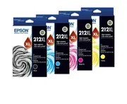 8 Pack Original Epson 212XL (C13T02X192-C13T02X492) High Yield Ink Cartridges Combo [2BK,2C,2M,2Y]