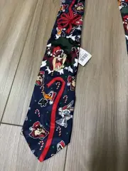 TAZ BUGS BUNNY DAFFY DUCK LOONEY TUNES CHRISTMAS NECK TIE WARNER BROS 1995 New