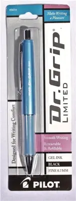 Pilot Dr.Grip Gel Ink Ballpoint Pen Black 0.7mm (Ice Blue)