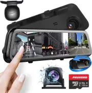 2K Mirror Dash Cam 3 Channel,Rear View Mirror Camera,Dash cam Front and Rear ...