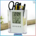 PEN PENCIL HOLDER DIGITAL LCD DESK ALARM CLOCK PEN HOLDER CA