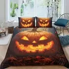Bedding Suit Happy Halloween Comforter Cover Set Pumpkin Ghost Witch 30