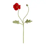 Single Red Poppy Artificial Stem [MUSHSINFS23DIS]