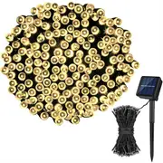 Catzon Solar Christmas Lights 72ft 200 LED 8 Modes Solar String Lights Waterproof-Warm White